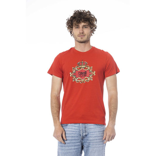 Red Cotton Men T-Shirt - GlamHub Luxury and Icon Brand Clothing