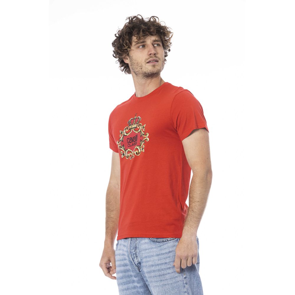 Red Cotton Men T-Shirt - GlamHub Luxury and Icon Brand Clothing