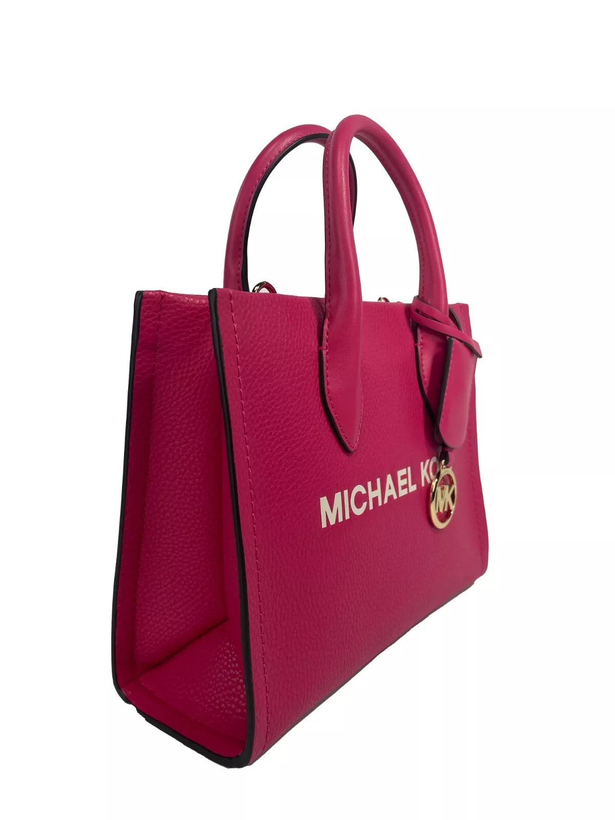 Mirella Small Leather Top Zip Shopper Tote Bag - GLAMHUB BOUTIQUE 