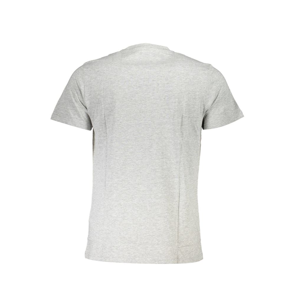 Gray Cotton T-Shirt - GlamHub Luxury and Icon Brand Clothing