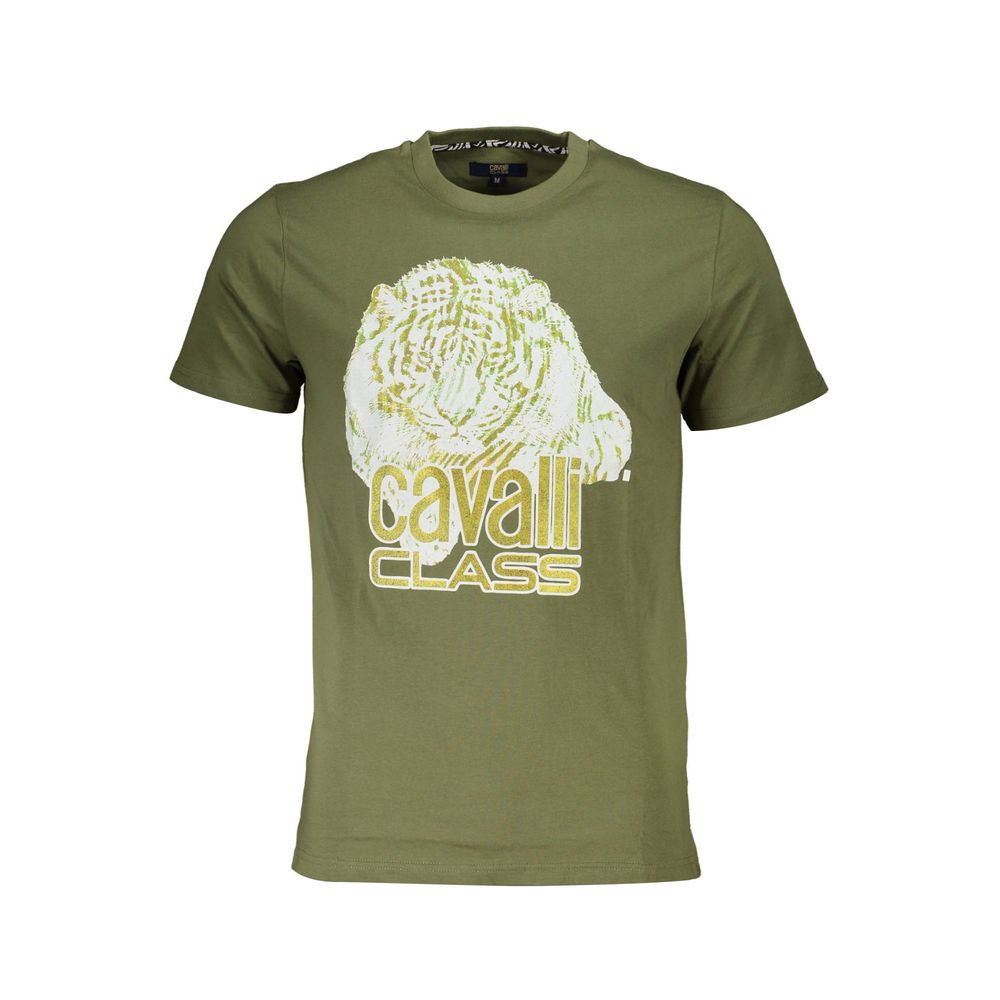 Green Cotton T-Shirt - GlamHub Luxury and Icon Brand Clothing