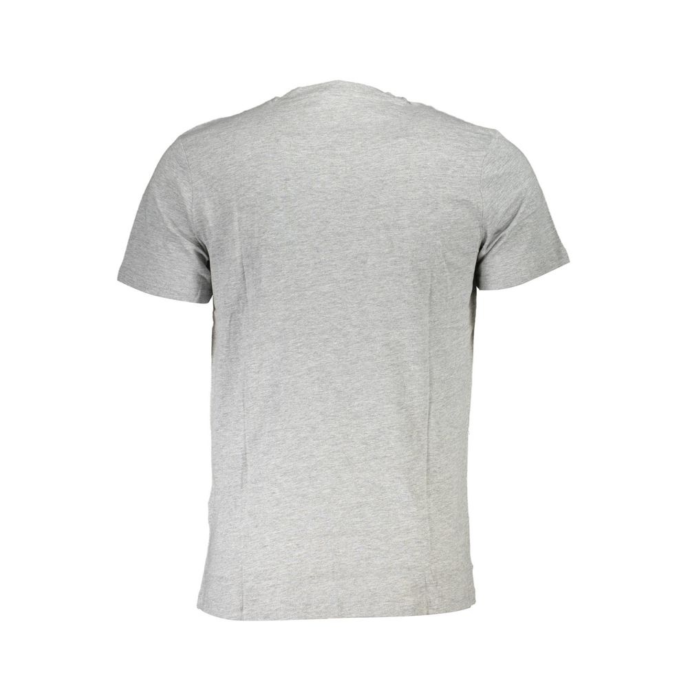 Gray Cotton T-Shirt - GlamHub Luxury and Icon Brand Clothing