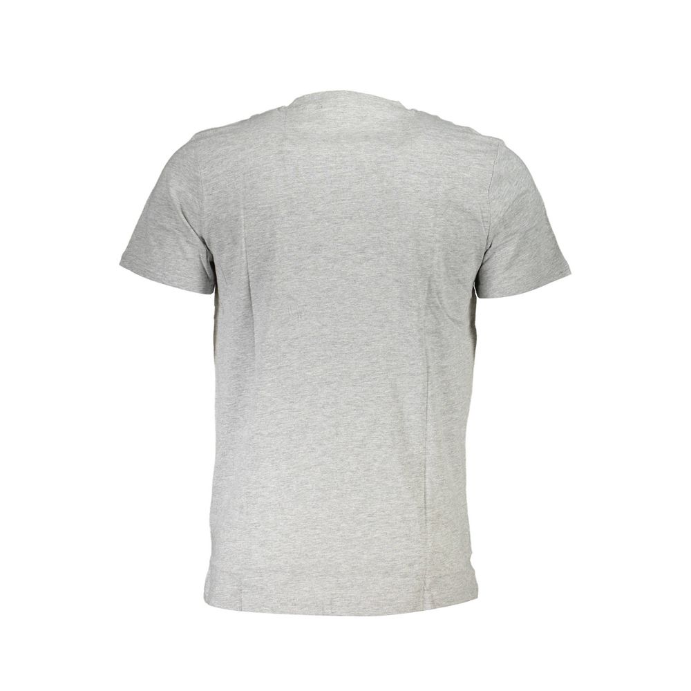 Gray Cotton T-Shirt - GlamHub Luxury and Icon Brand Clothing