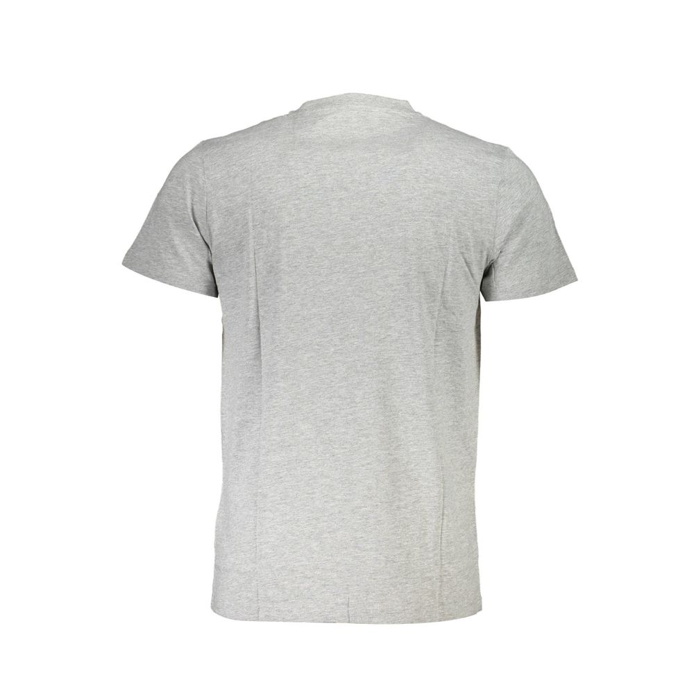 Gray Cotton T-Shirt - GlamHub Luxury and Icon Brand Clothing