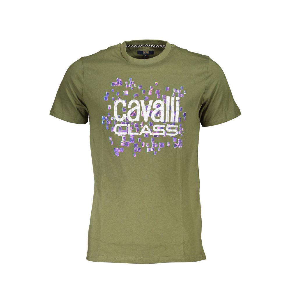 Green Cotton T-Shirt - GlamHub Luxury and Icon Brand Clothing