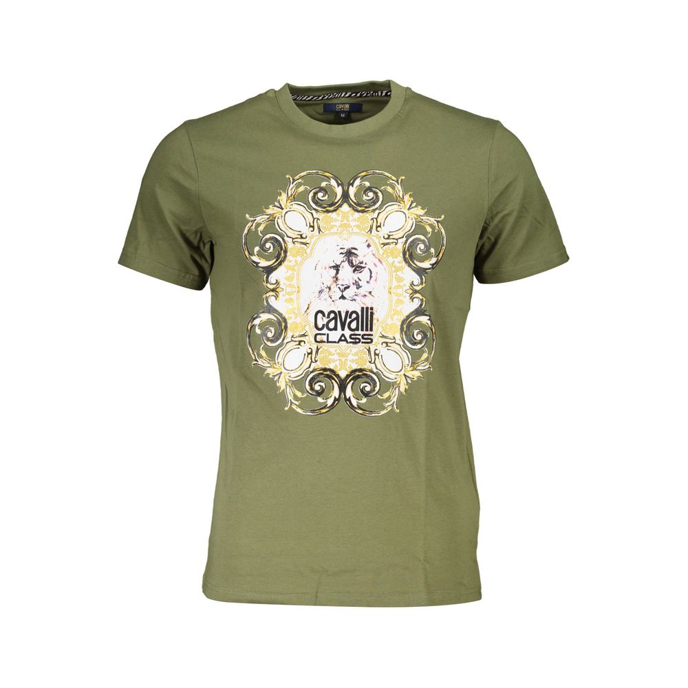 Green Cotton T-Shirt - GlamHub Luxury and Icon Brand Clothing