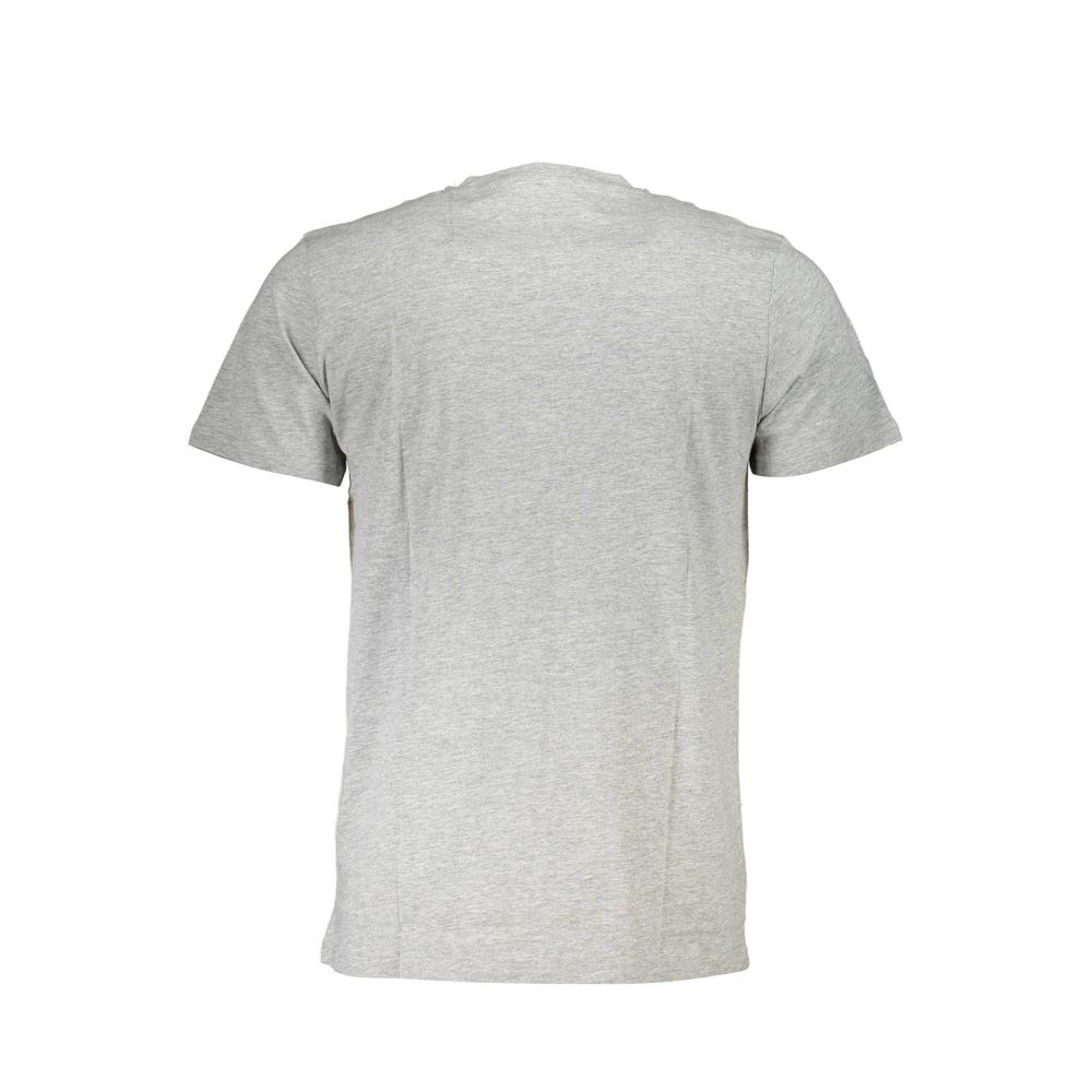 Gray Cotton T-Shirt - GlamHub Luxury and Icon Brand Clothing