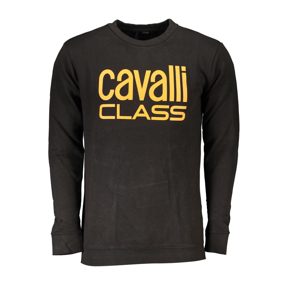 Cavalli Class Black Cotton Sweater