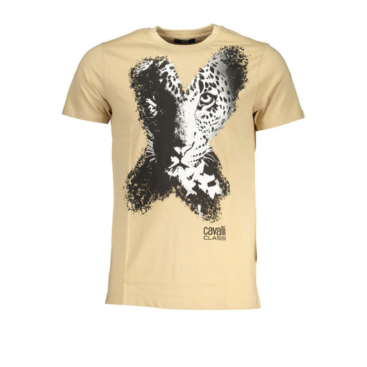 Beige Cotton T-Shirt - GlamHub Luxury and Icon Brand Clothing