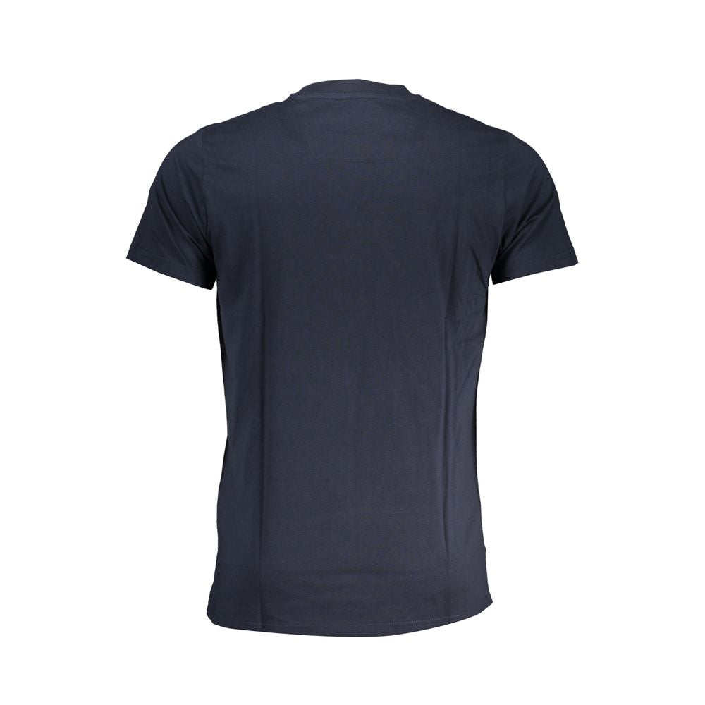 Blue Cotton T-Shirt - GlamHub Luxury and Icon Brand Clothing