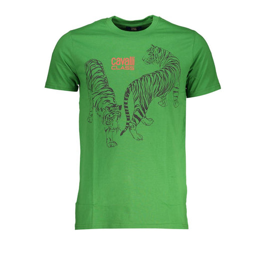 Green Cotton T-Shirt - GlamHub Luxury and Icon Brand Clothing