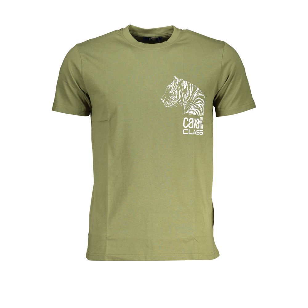 Green Cotton T-Shirt - GlamHub Luxury and Icon Brand Clothing