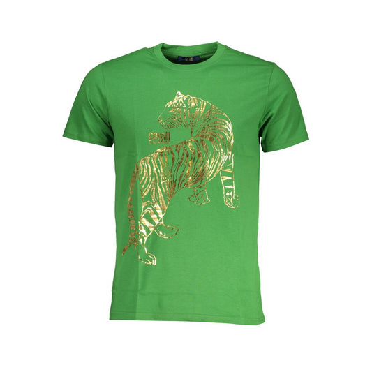 Green Cotton T-Shirt - GlamHub Luxury and Icon Brand Clothing