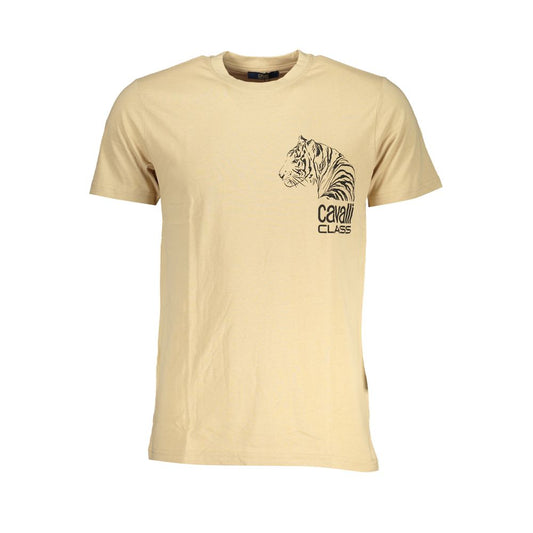 Beige Cotton T-Shirt - GlamHub Luxury and Icon Brand Clothing