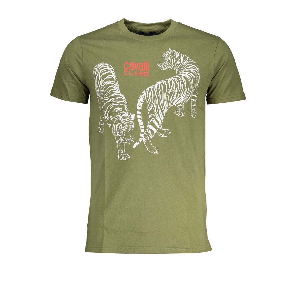 Green Cotton T-Shirt - GlamHub Luxury and Icon Brand Clothing