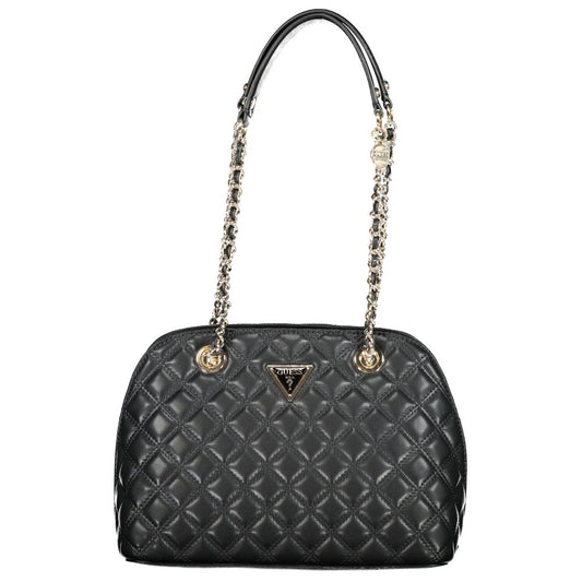 Black Polyethylene Handbag - GLAMHUB BOUTIQUE 