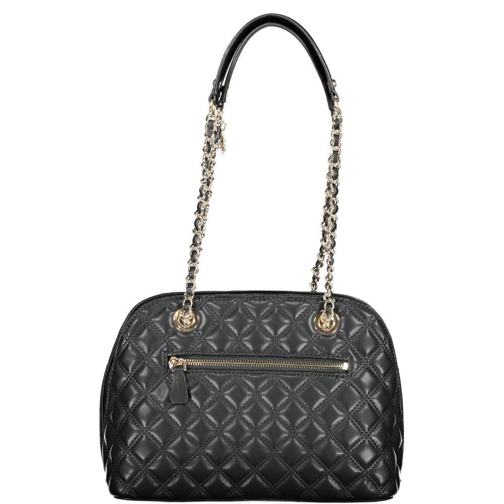 Black Polyethylene Handbag - GLAMHUB BOUTIQUE 