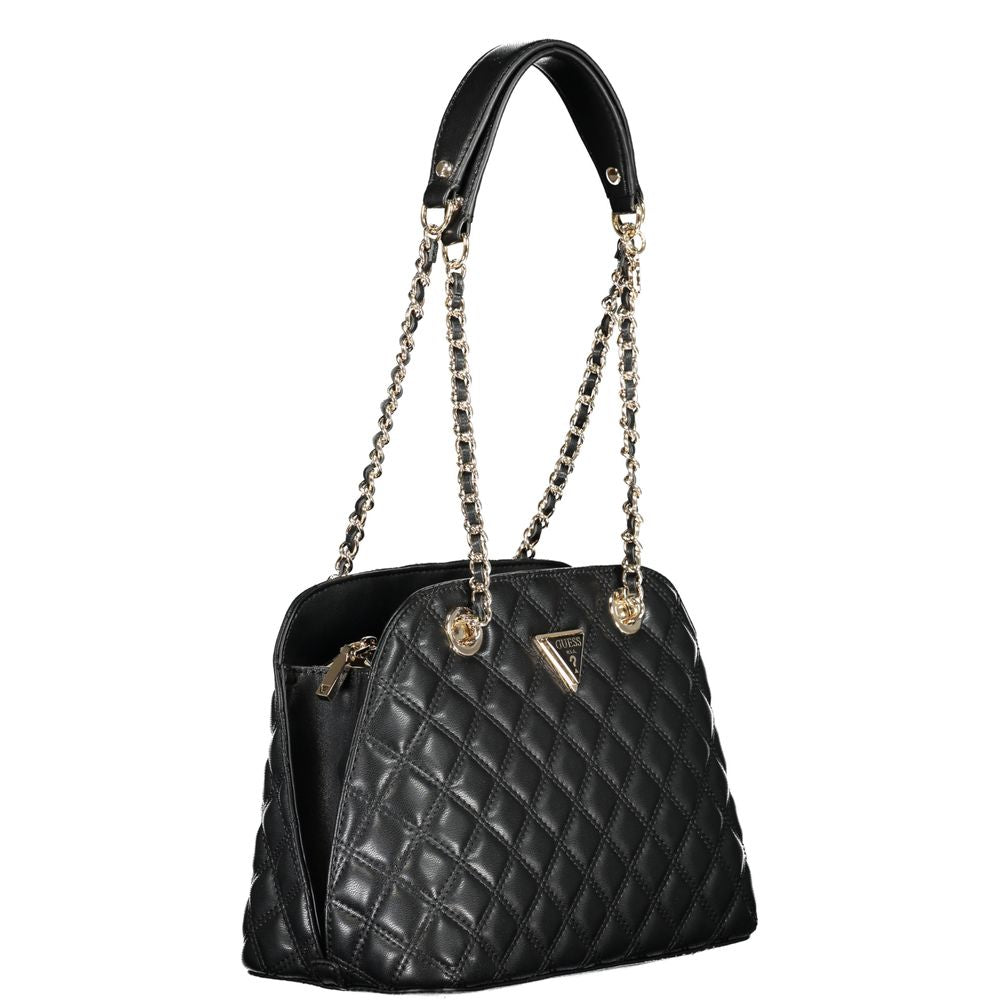 Black Polyethylene Handbag - GLAMHUB BOUTIQUE 