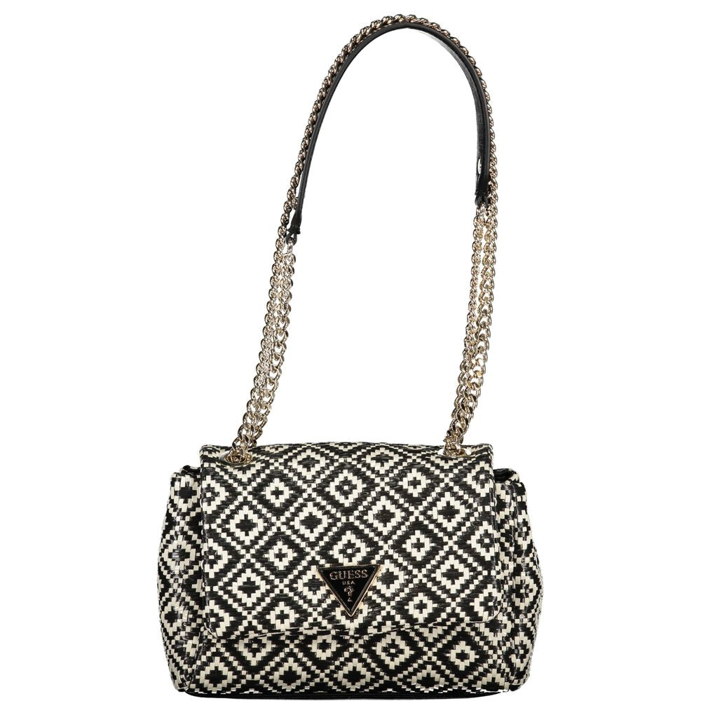 Black Polyethylene Handbag - GLAMHUB BOUTIQUE 