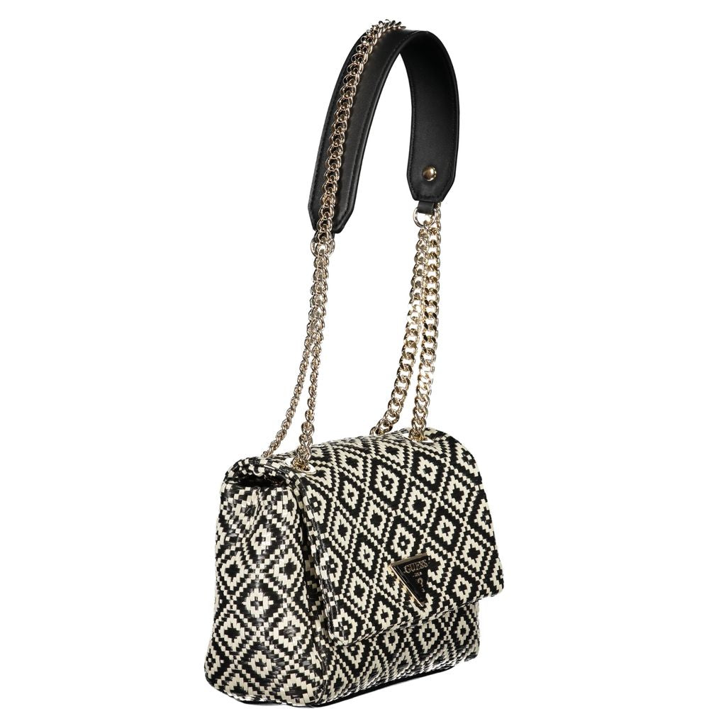 Black Polyethylene Handbag - GLAMHUB BOUTIQUE 