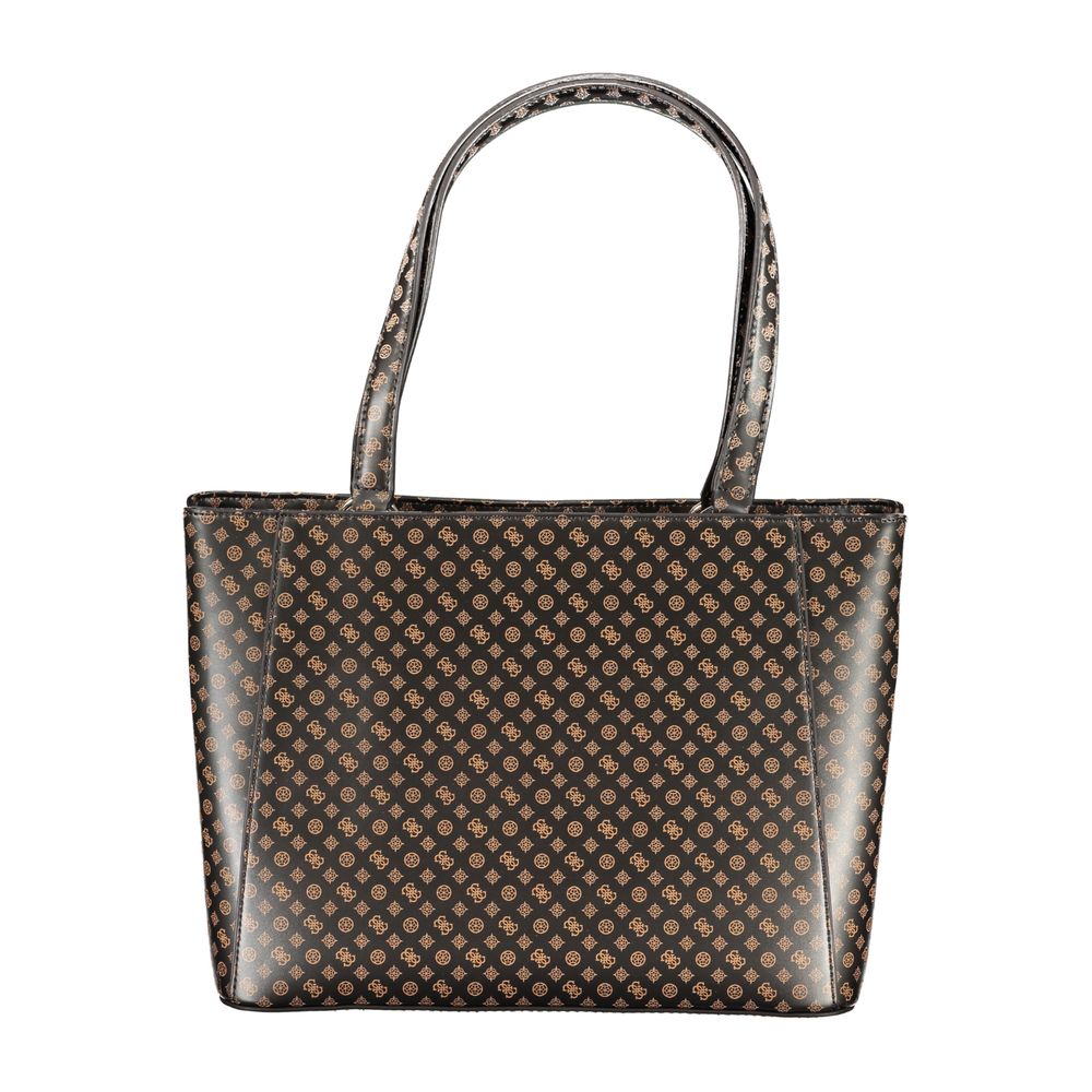 Brown Polyethylene Handbag - GLAMHUB BOUTIQUE 