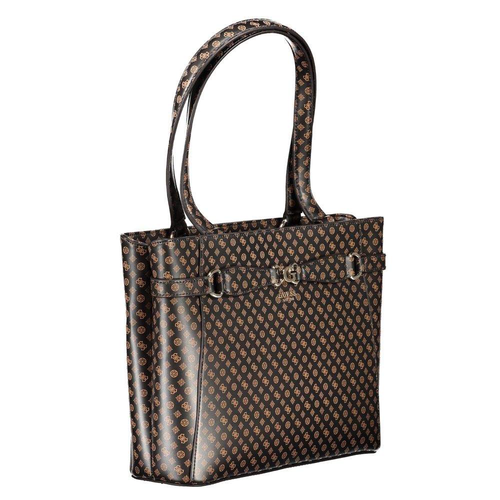 Brown Polyethylene Handbag - GLAMHUB BOUTIQUE 