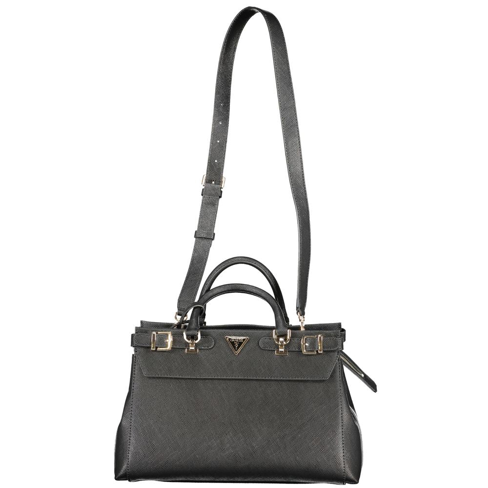 Black Polyethylene Handbag - GLAMHUB BOUTIQUE 