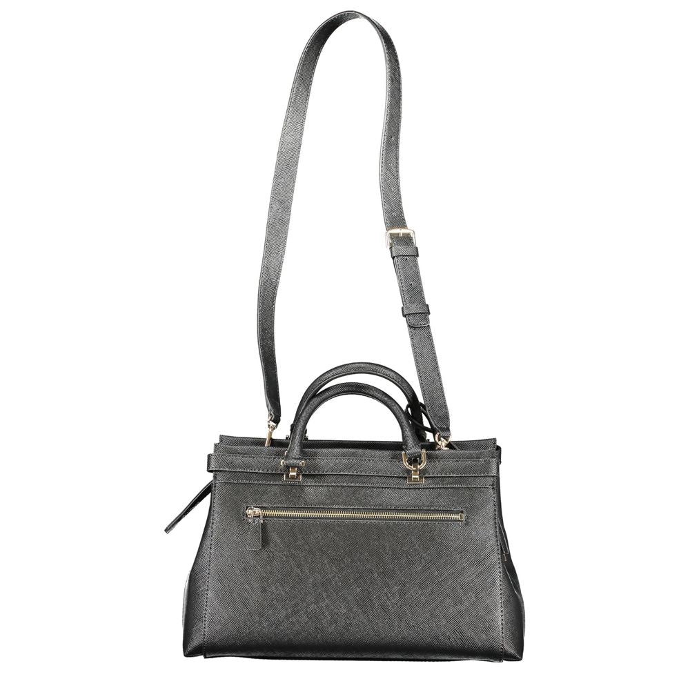 Black Polyethylene Handbag - GLAMHUB BOUTIQUE 