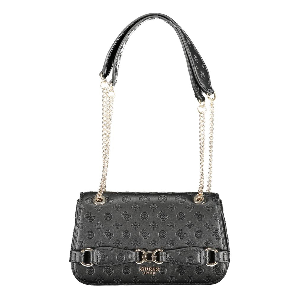 Black Polyethylene Handbag - GLAMHUB BOUTIQUE 