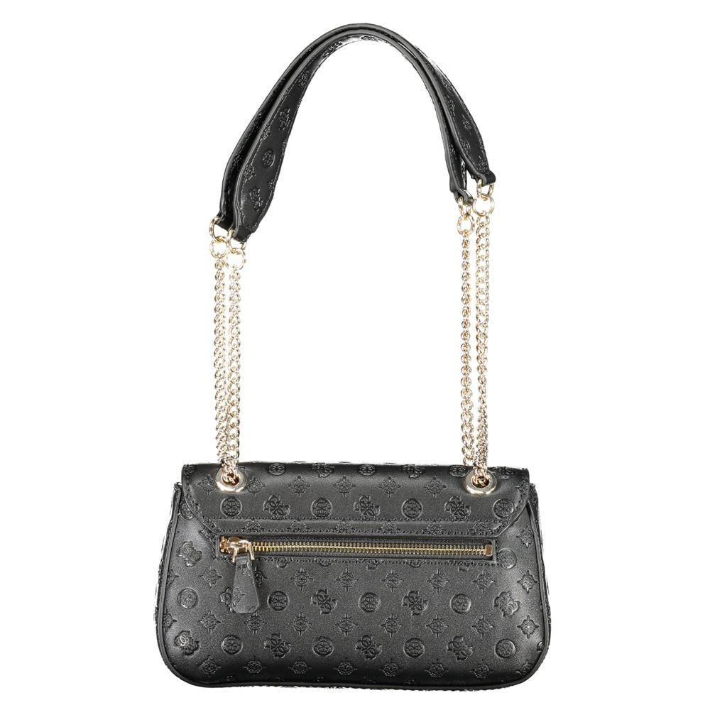 Black Polyethylene Handbag - GLAMHUB BOUTIQUE 