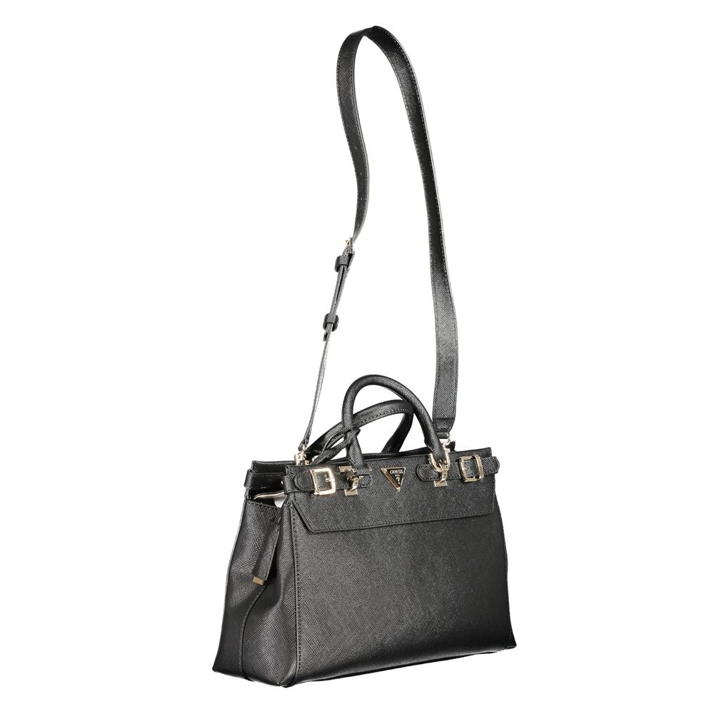 Black Polyethylene Handbag - GLAMHUB BOUTIQUE 