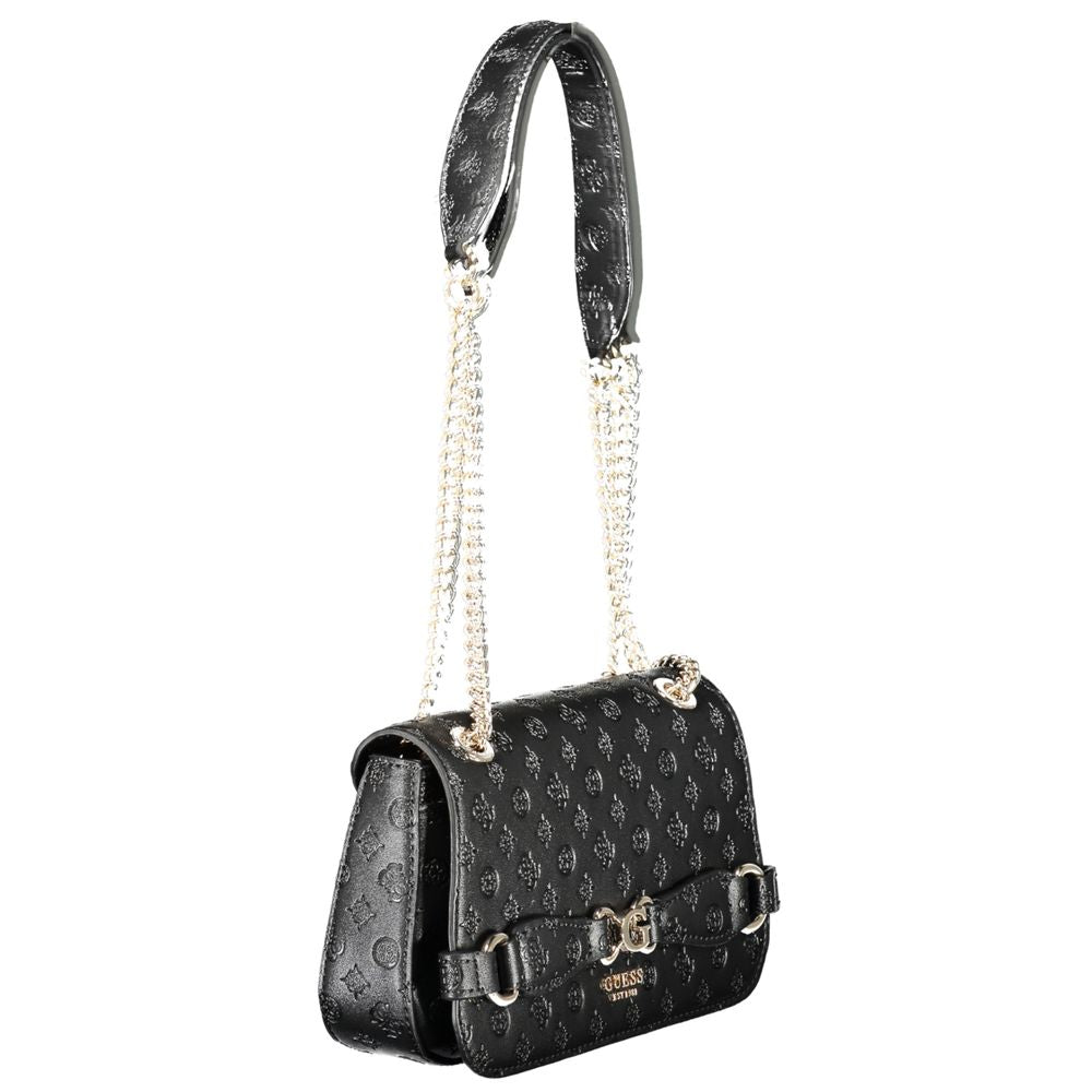 Black Polyethylene Handbag - GLAMHUB BOUTIQUE 