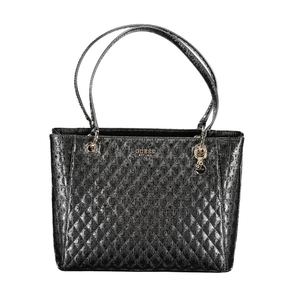 Black Polyethylene Handbag - GLAMHUB BOUTIQUE 