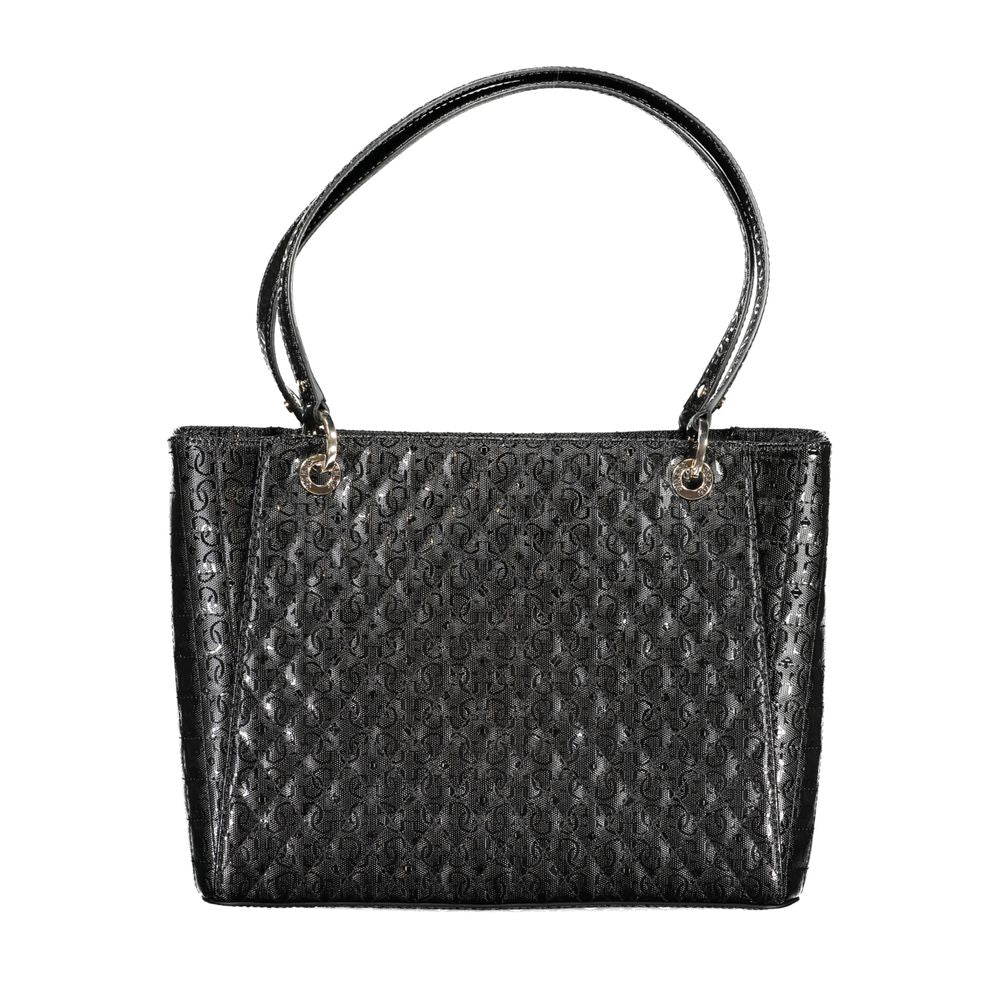 Black Polyethylene Handbag - GLAMHUB BOUTIQUE 