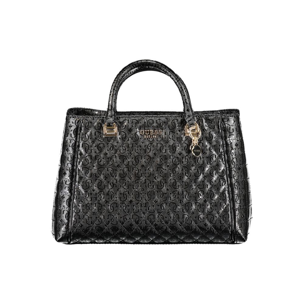 Black Polyethylene Handbag - GLAMHUB BOUTIQUE 