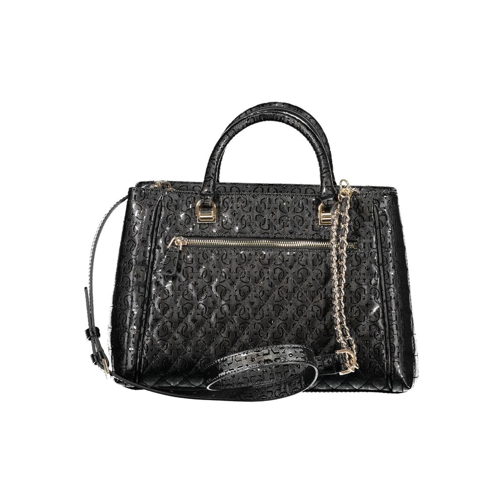 Black Polyethylene Handbag - GLAMHUB BOUTIQUE 