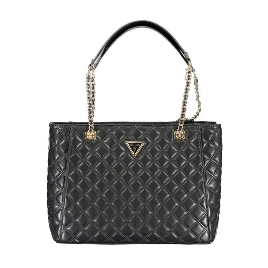 Black Polyethylene Handbag - GLAMHUB BOUTIQUE 