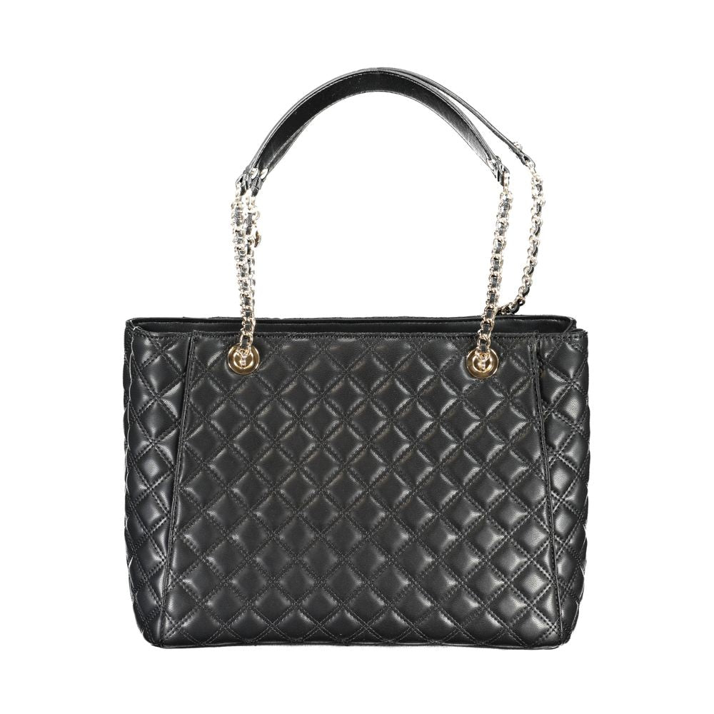 Black Polyethylene Handbag - GLAMHUB BOUTIQUE 