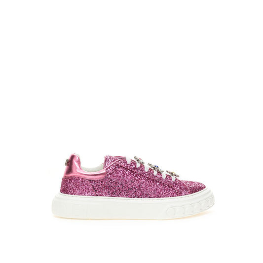 Fuchsia Leather Sneaker - GlamHub Luxury and Icon Brand Clothing