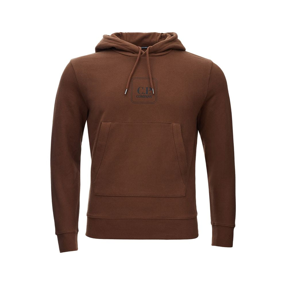 Elevated Brown Cotton Sweater for Men - GlamHub Luxury and Icon Brand Clothing