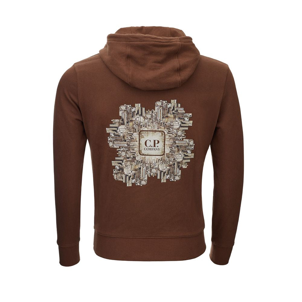 Elevated Brown Cotton Sweater for Men - GlamHub Luxury and Icon Brand Clothing