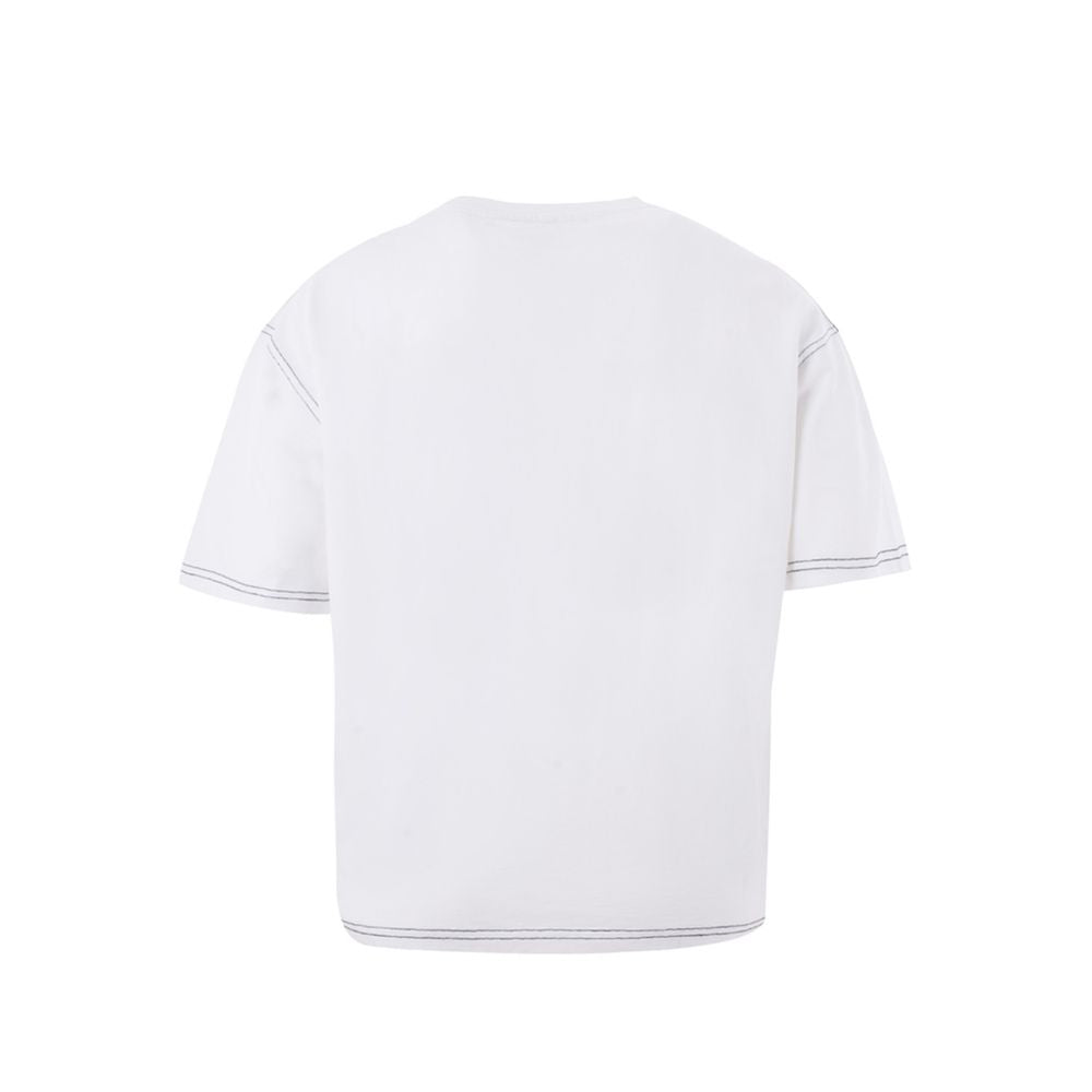 Elegant White Cotton Top for Women - GlamHub Luxury and Icon Brand Clothing