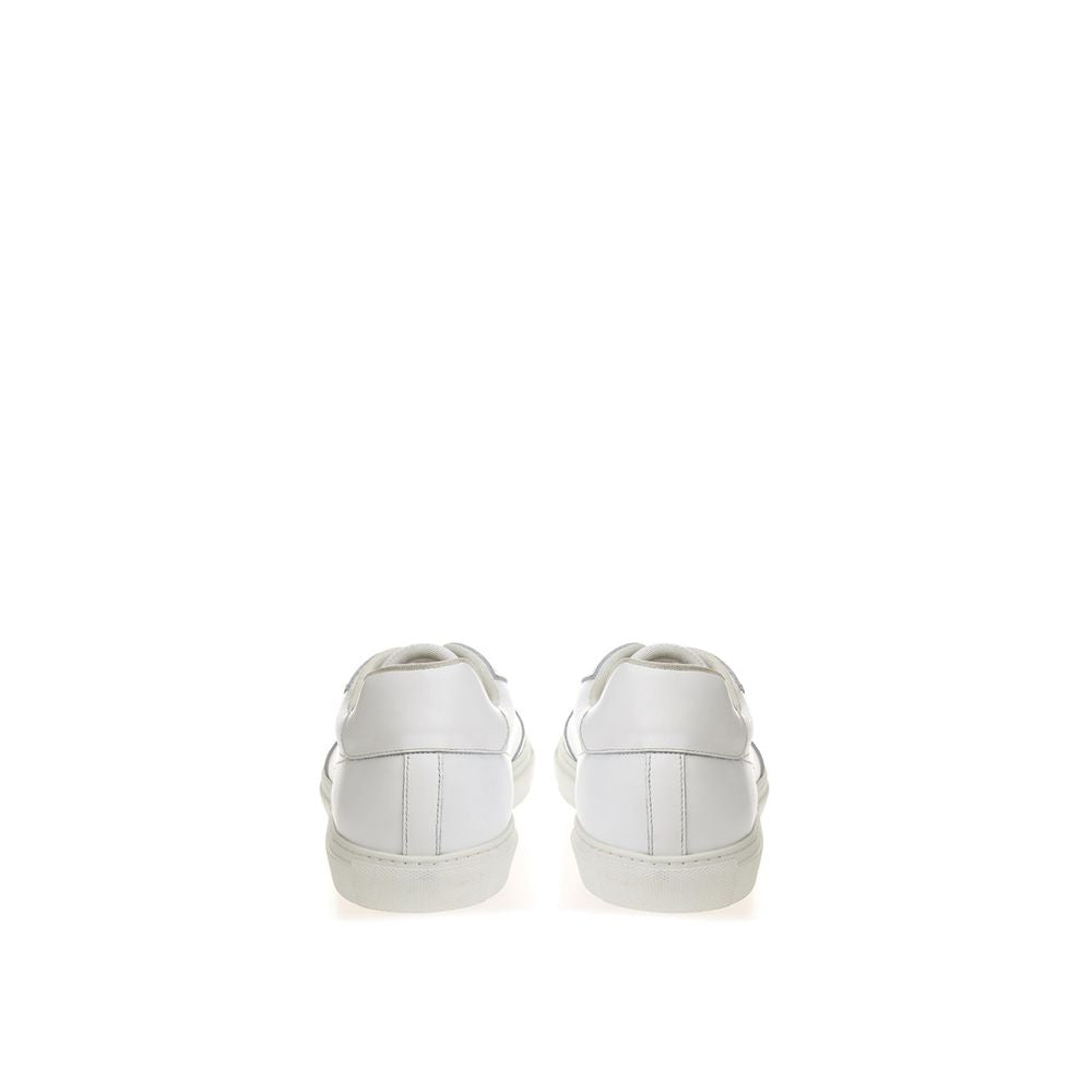 White Leather Sneakers Luxe Footwear - GLAMHUB BOUTIQUE 