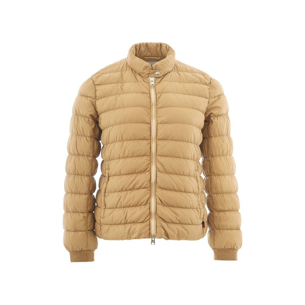 Beige Polyamide Chic Winter Coat - GlamHub Luxury and Icon Brand Clothing