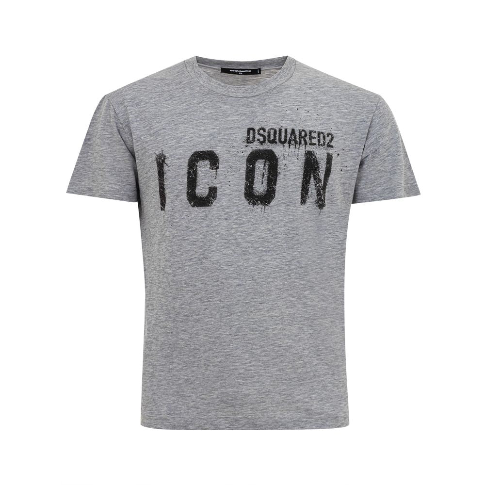 Sleek Gray Cotton Tee for Stylish Men - GLAMHUB BOUTIQUE 