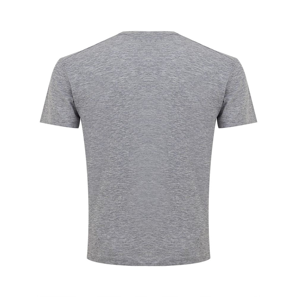 Sleek Gray Cotton Tee for Stylish Men - GLAMHUB BOUTIQUE 