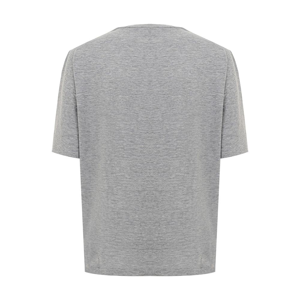 Elegant Gray Cotton Top for Women - GLAMHUB BOUTIQUE 