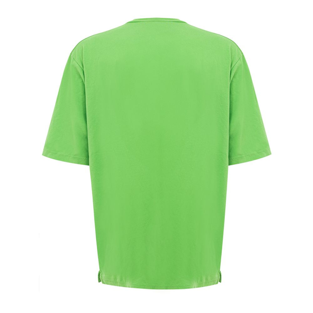 Electric Green Cotton Tee for Men - GLAMHUB BOUTIQUE 