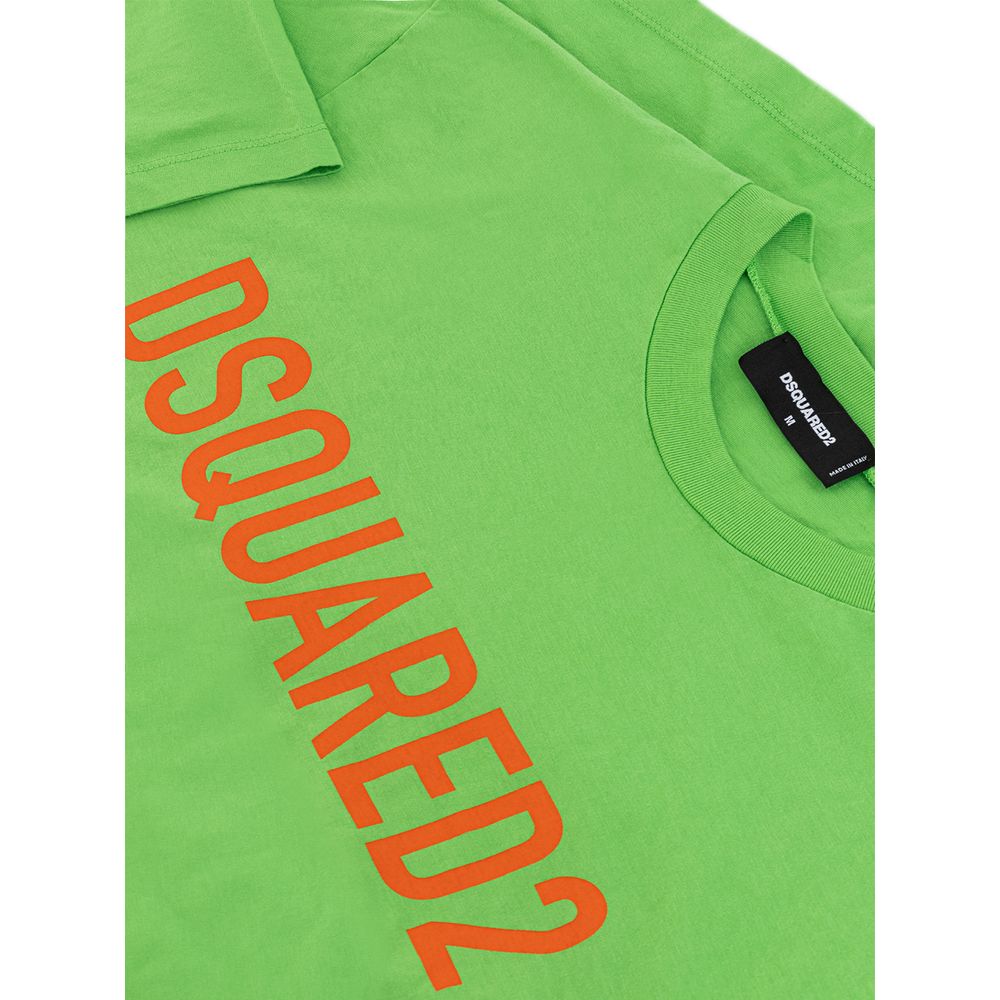 Electric Green Cotton Tee for Men - GLAMHUB BOUTIQUE 