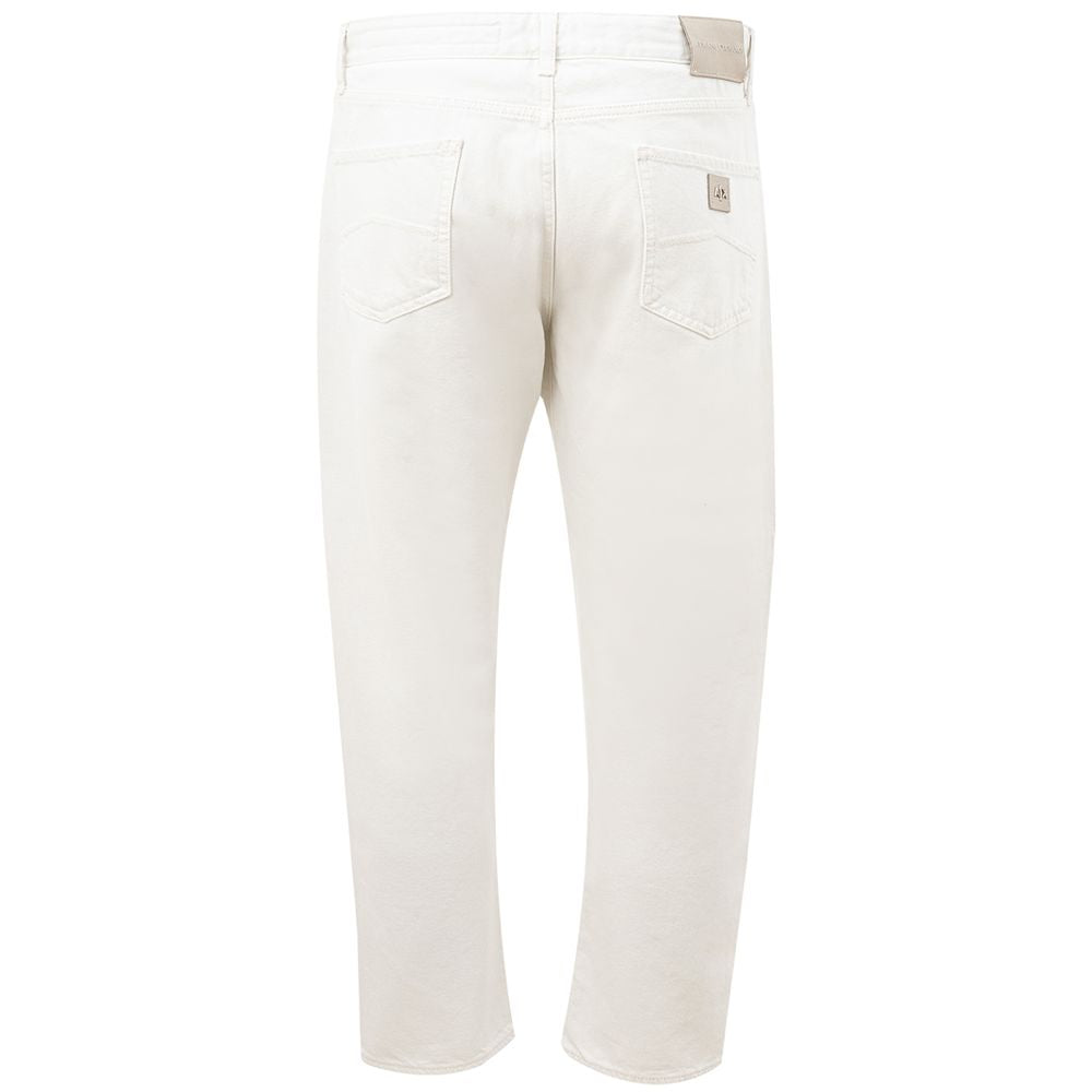 Elegant White Cotton Trousers - GLAMHUB BOUTIQUE 